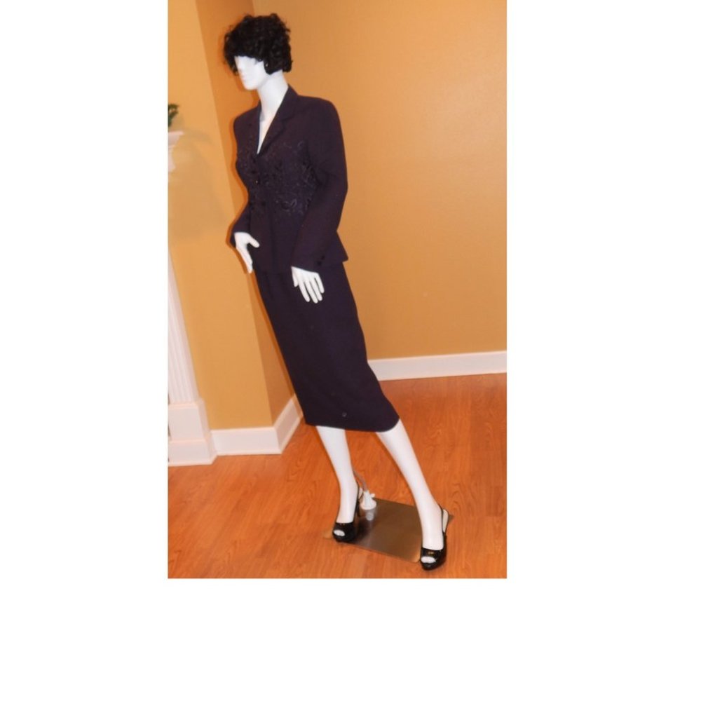 Albert Nipon Size 4p Purple/Sequined - image 3